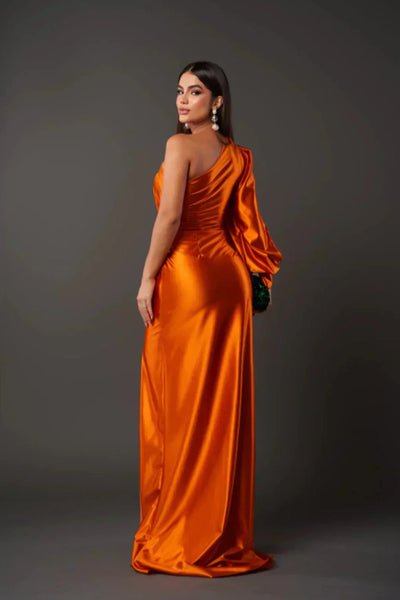 Vestido Satinado Una Manga Isidora™