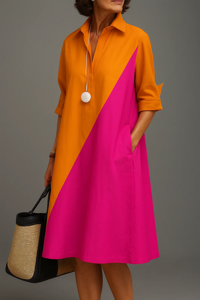 Bernardita™ Vestido Geométrico Midi