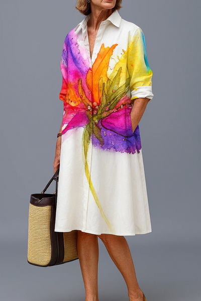 Bernardita™ Vestido Geométrico Midi