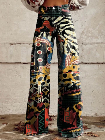 Amalia™ Pantalón Palazzo Chevron