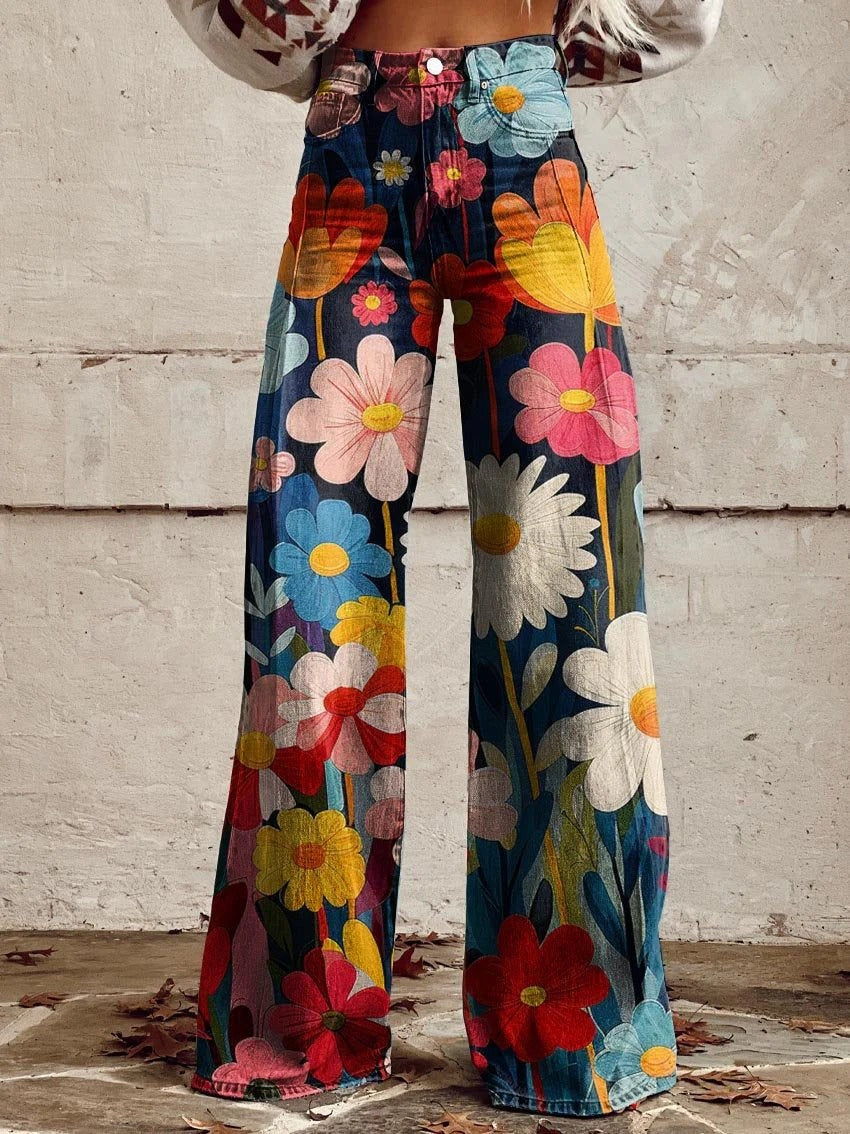 Amalia™ Pantalón Palazzo Chevron