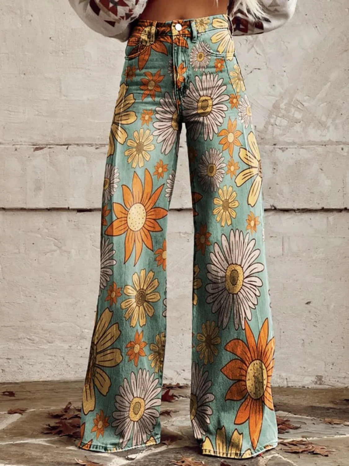 Amalia™ Pantalón Palazzo Chevron
