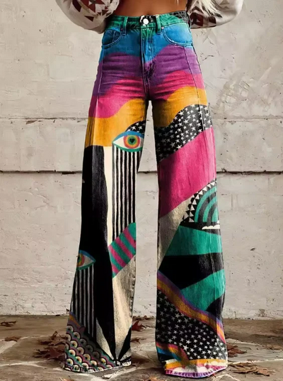 Amalia™ Pantalón Palazzo Chevron