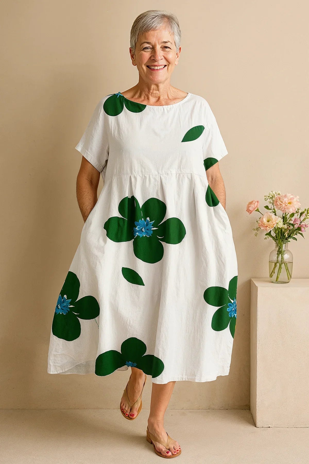 Paz™ Vestido Favorece Abdomen