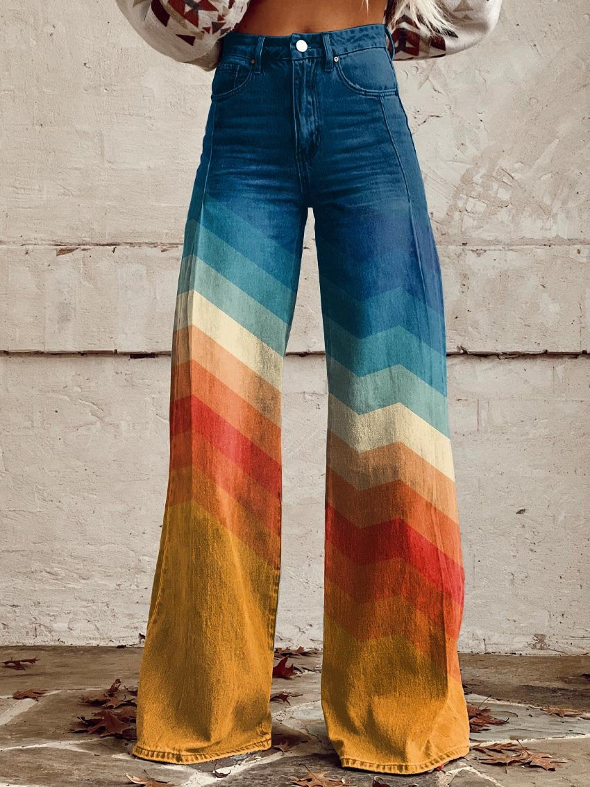 Amalia™ Pantalón Palazzo Chevron