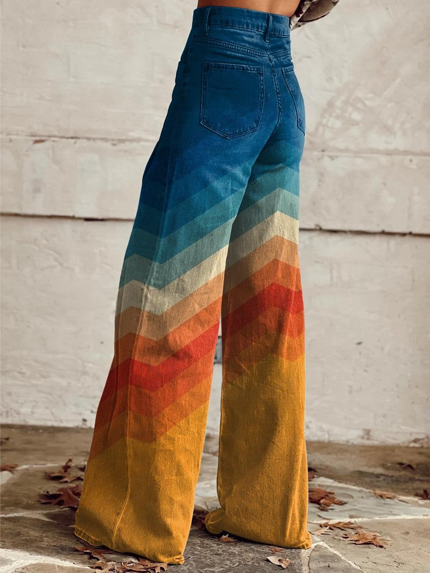 Amalia™ Pantalón Palazzo Chevron