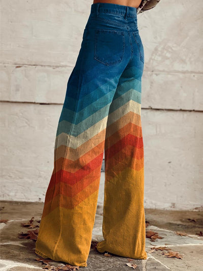 Amalia™ Pantalón Palazzo Chevron
