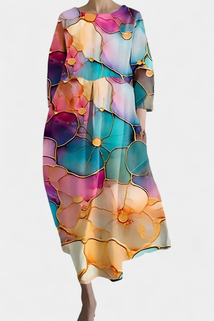 Anne™ Vestido Largo Fluido Mujer