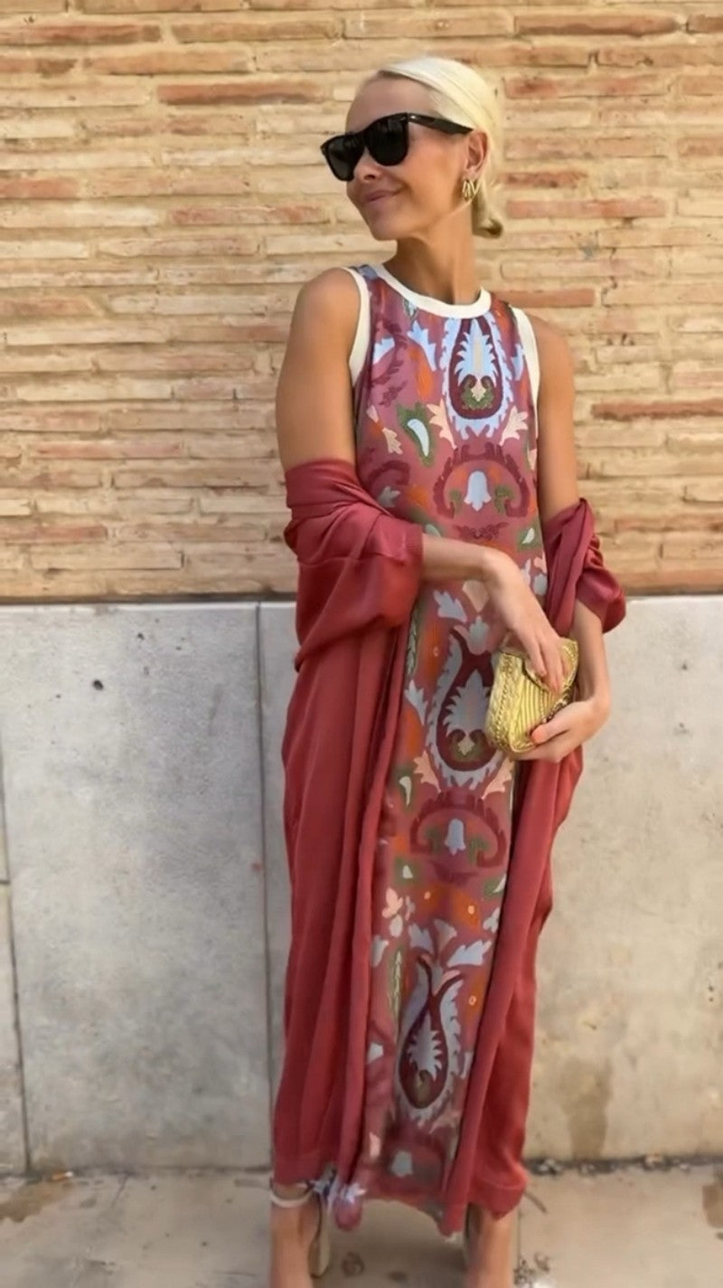 Vestido Largo con Estola Leonor™